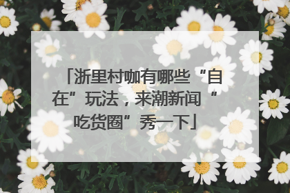 浙里村咖有哪些“自在”玩法，来潮新闻“吃货圈”秀一下
